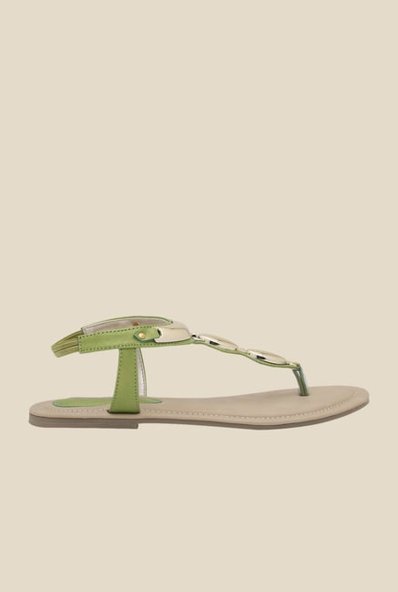 La Briza Green Back Strap Sandals La Briza Green Back Strap Sandals