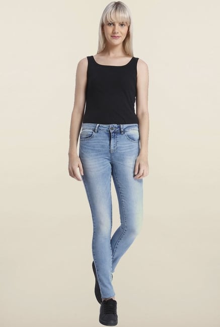 Vero Moda Light Blue Solid Jeans Vero Moda Light Blue Solid Jeans