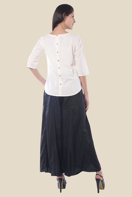 Aurelia White Round Neck Top Aurelia White Round Neck Top