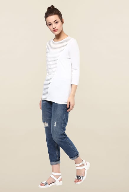 Femella White Striped Top Femella White Striped Top