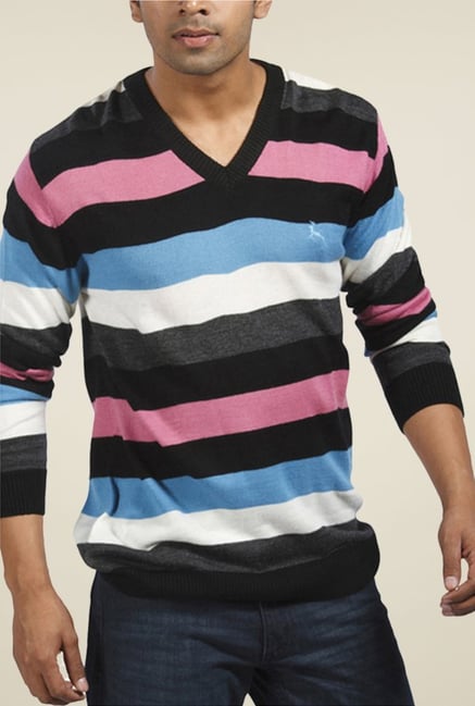 Parx Multicolor Striped Sweater Parx Multicolor Striped Sweater