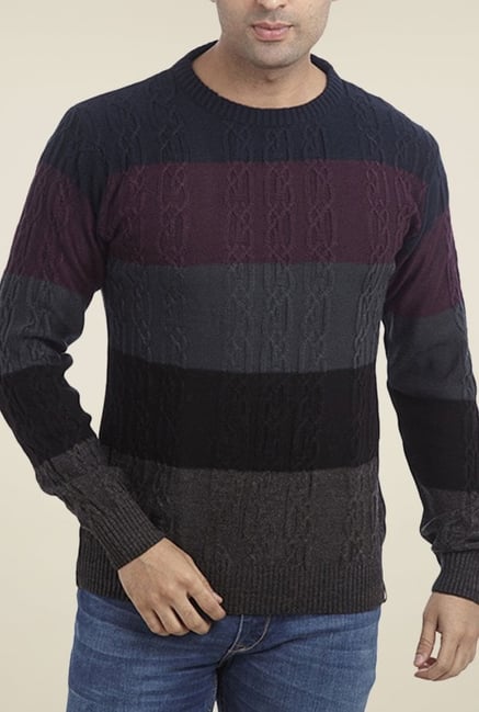 Parx Multicolor Striped Sweater Parx Multicolor Striped Sweater