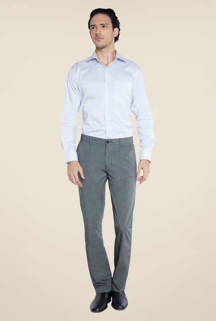 Parx Grey Solid Trouser Parx Grey Solid Trouser