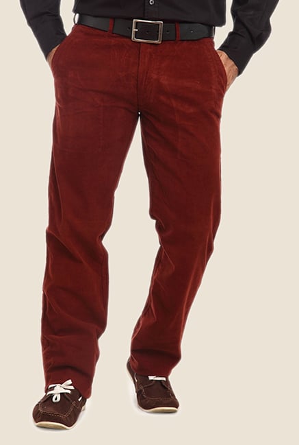 ColorPlus Maroon Solid Trouser ColorPlus Maroon Solid Trouser