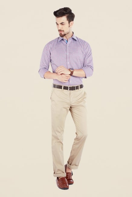 Raymond Beige Solid Trouser Raymond Beige Solid Trouser