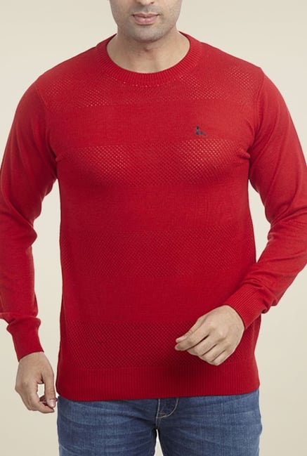 Parx Red Solid Sweater Parx Red Solid Sweater