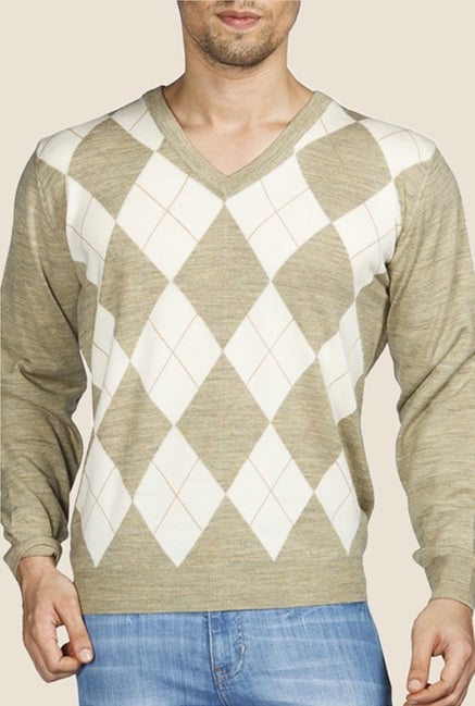 Raymond Beige Argyle Sweater Raymond Beige Argyle Sweater