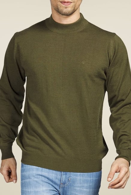 Raymond Olive Solid Sweater Raymond Olive Solid Sweater