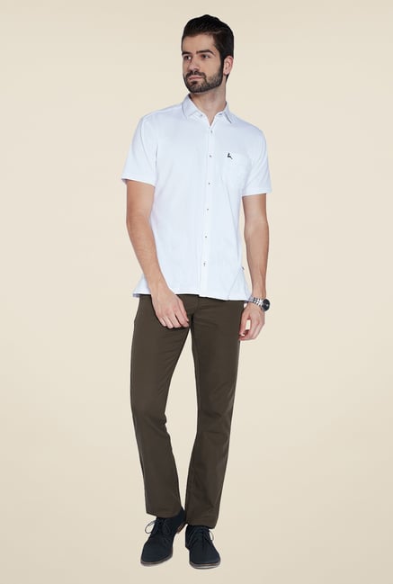 Parx Brown Solid Trouser Parx Brown Solid Trouser