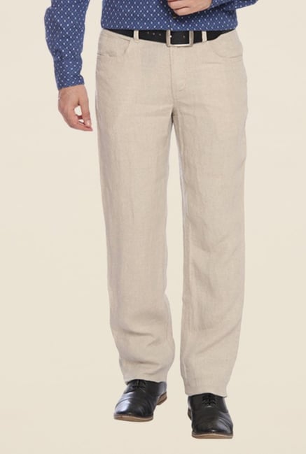 Raymond Beige Linen Trouser Raymond Beige Linen Trouser