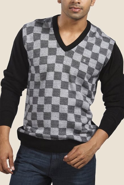 Raymond Grey Checks Sweater Raymond Grey Checks Sweater