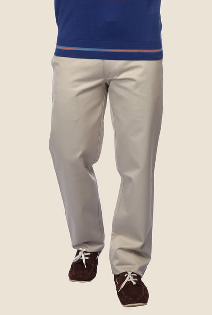 ColorPlus Light Grey Solid Trouser ColorPlus Light Grey Solid Trouser
