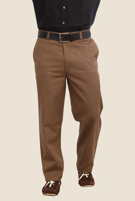 ColorPlus Brown Solid Trouser ColorPlus Brown Solid Trouser