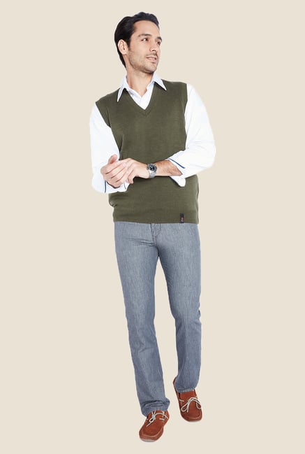 Raymond Olive Solid Sweater Raymond Olive Solid Sweater