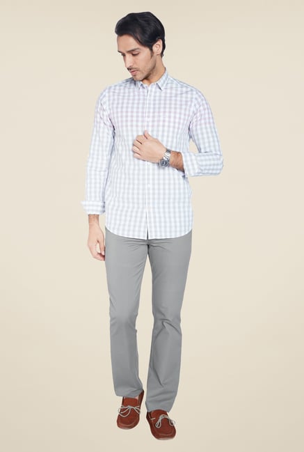 Parx Grey Solid Trouser Parx Grey Solid Trouser