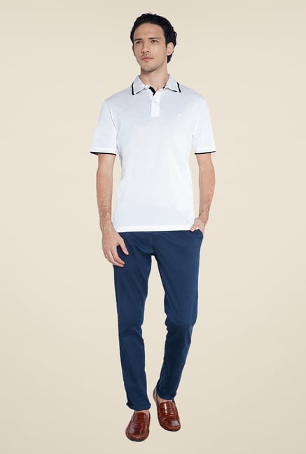Raymond White Solid Polo T Shirt Raymond White Solid Polo T Shirt