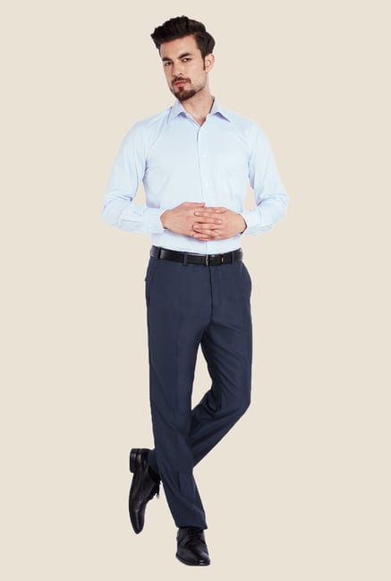 Raymond Navy Solid Trouser Raymond Navy Solid Trouser