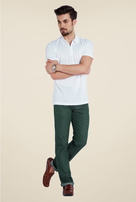 Park Avenue Green Raw Denim Jeans Park Avenue Green Raw Denim Jeans