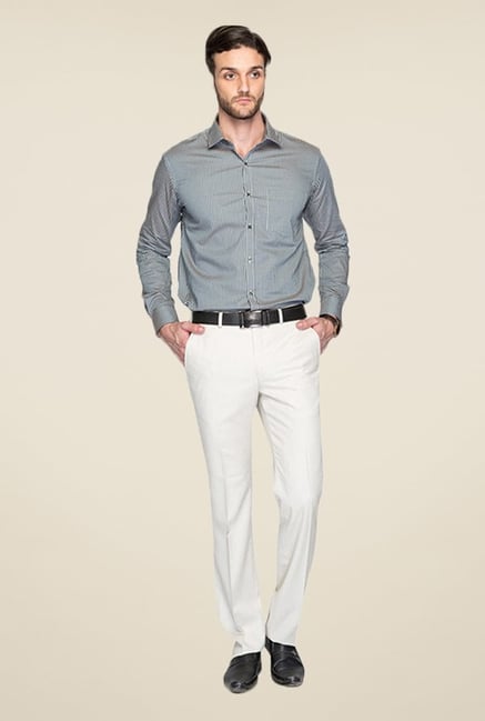 Raymond White Solid Trouser Raymond White Solid Trouser