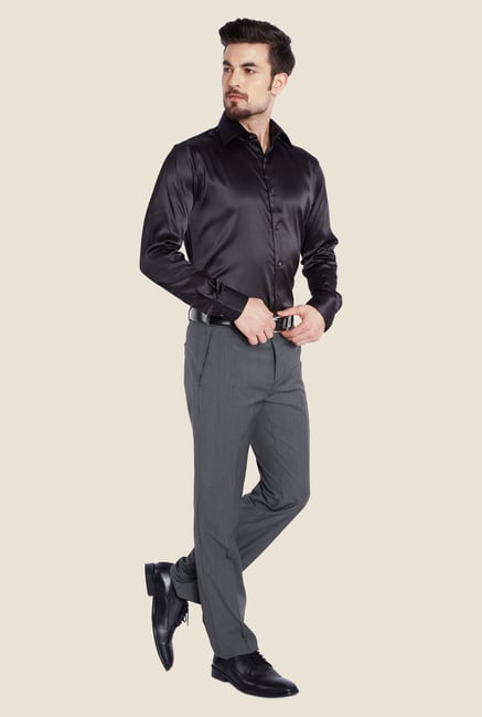 Raymond Grey Solid Trouser Raymond Grey Solid Trouser