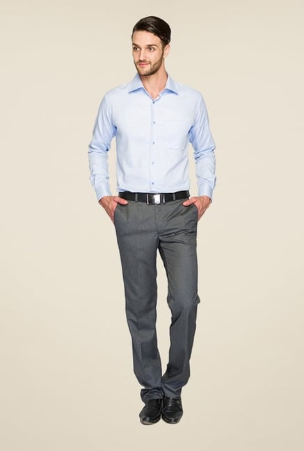 Raymond Grey Solid Trouser Raymond Grey Solid Trouser