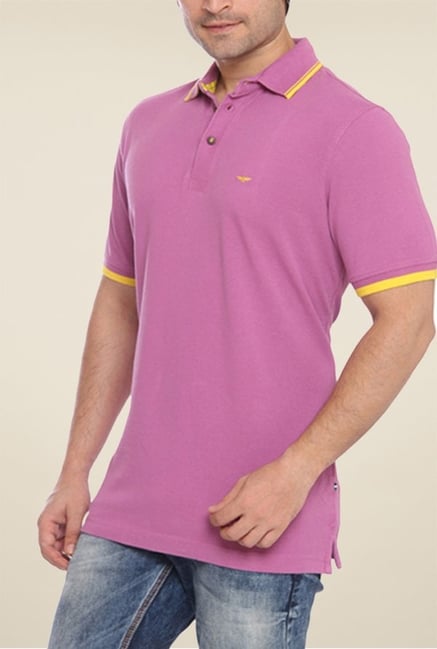 Park Avenue Purple Solid Polo T Shirt Park Avenue Purple Solid Polo T Shirt