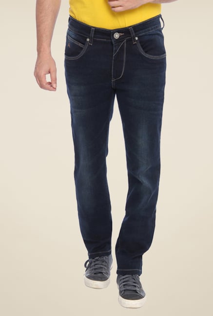 Parx Navy Lightly Washed Jeans Parx Navy Lightly Washed Jeans