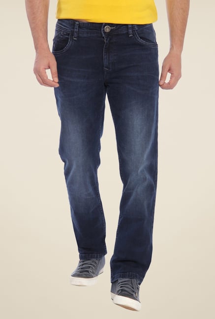 Parx Navy Lightly Washed Jeans Parx Navy Lightly Washed Jeans