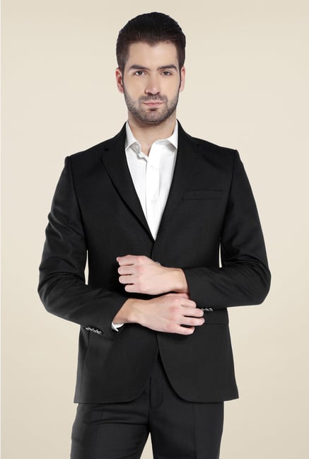 Park Avenue Black Solid Blazer Park Avenue Black Solid Blazer