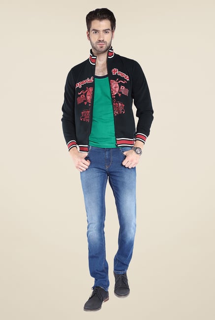 Parx Dark Black Printed Sweatshirt Parx Dark Black Printed Sweatshirt