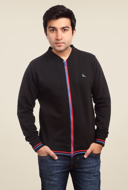 Parx Black Solid Sweatshirt Parx Black Solid Sweatshirt