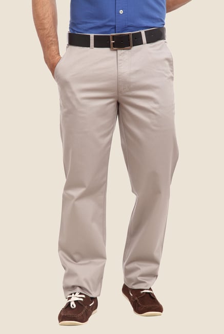 ColorPlus Light Grey Solid Trouser ColorPlus Light Grey Solid Trouser