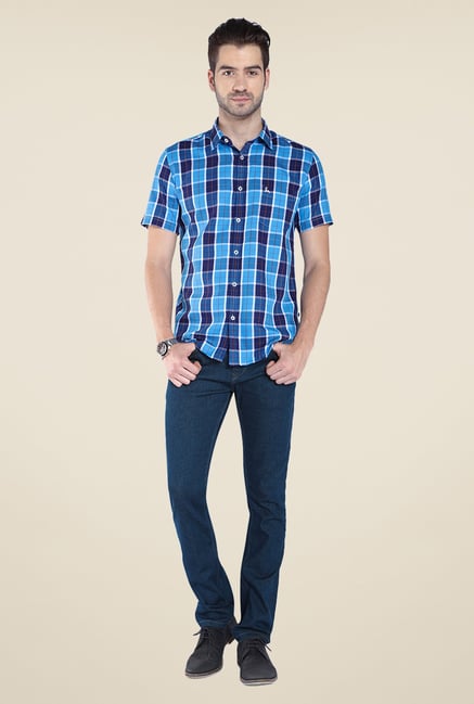Parx Blue Raw Denim Slim Fit Jeans Parx Blue Raw Denim Slim Fit Jeans