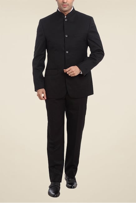 Park Avenue Black Solid Formal Suit Park Avenue Black Solid Formal Suit
