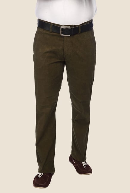 ColorPlus Olive Solid Trouser ColorPlus Olive Solid Trouser
