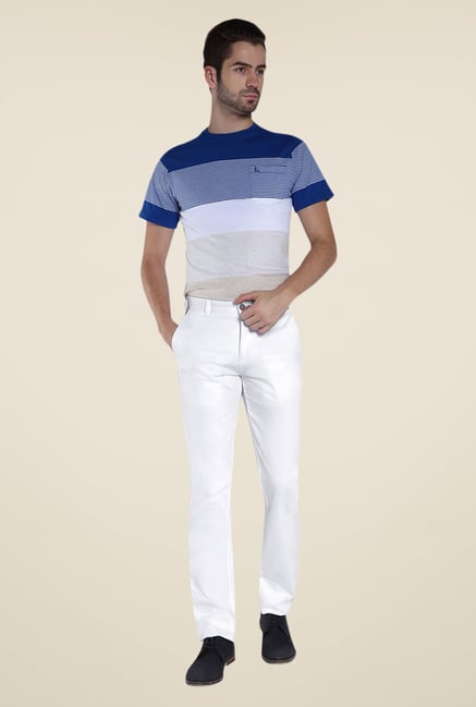 Parx White Solid Trouser Parx White Solid Trouser