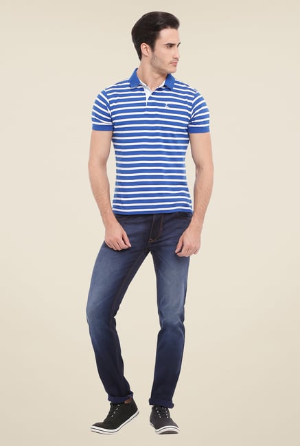 Parx Navy Lightly Washed Jeans Parx Navy Lightly Washed Jeans