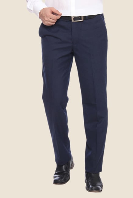 Raymond Navy Solid Trouser Raymond Navy Solid Trouser
