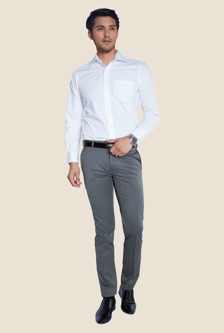 Raymond Grey Solid Trouser Raymond Grey Solid Trouser