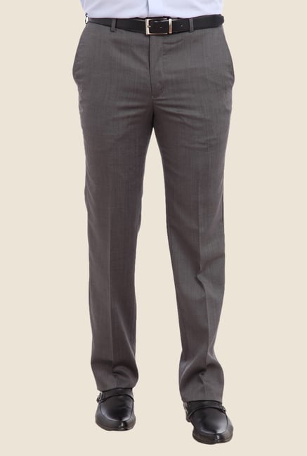 Raymond Dark Grey Solid Trouser Raymond Dark Grey Solid Trouser
