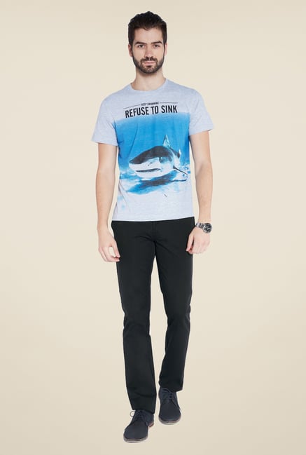 Parx Black Solid Chinos Parx Black Solid Chinos