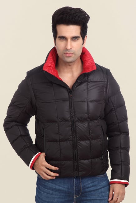 Park Avenue Black Solid Jacket Park Avenue Black Solid Jacket