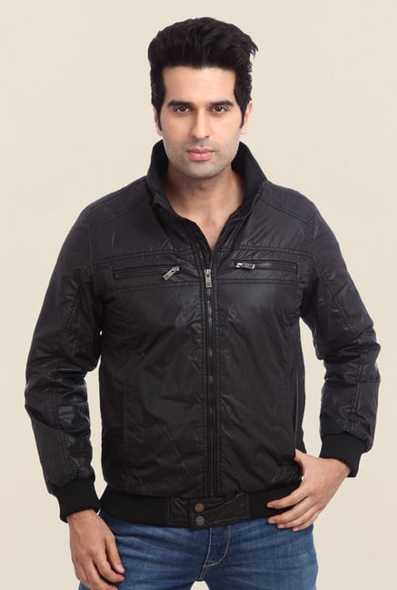 Park Avenue Black Solid Jacket Park Avenue Black Solid Jacket