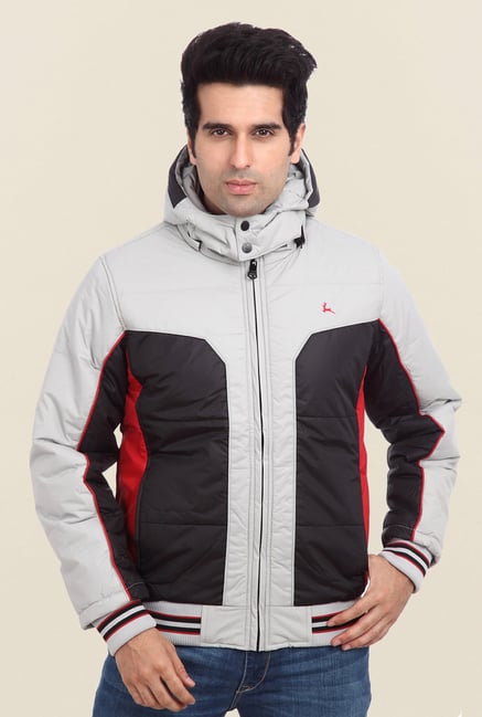 Park Avenue Light Grey Solid Jacket Park Avenue Light Grey Solid Jacket