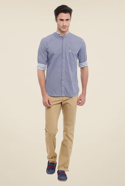 Parx Khaki Solid Chinos Parx Khaki Solid Chinos