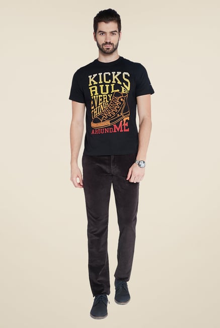 Parx Brown Solid Chinos Parx Brown Solid Chinos