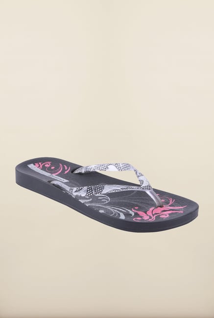 Ipanema Clear Silver & Black Flip Flops Ipanema Clear Silver & Black Flip Flops