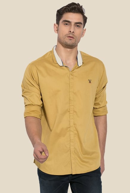 Mufti Mustard Shirt Collar Shirt Mufti Mustard Shirt Collar Shirt