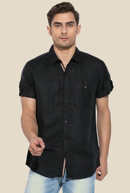 Mufti Black Half Sleeves Shirt Mufti Black Half Sleeves Shirt