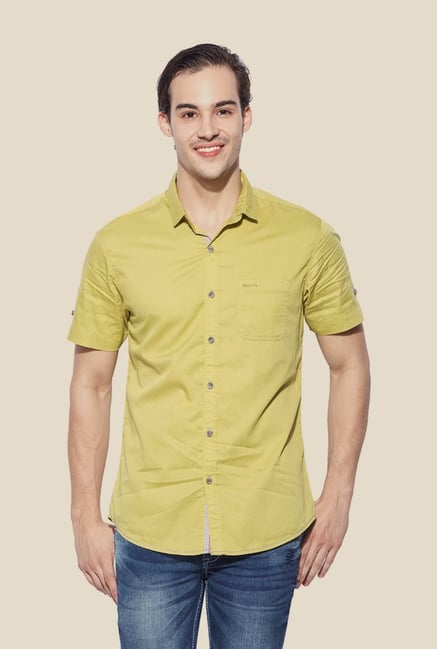 Mufti Lime Solid Shirt Mufti Lime Solid Shirt
